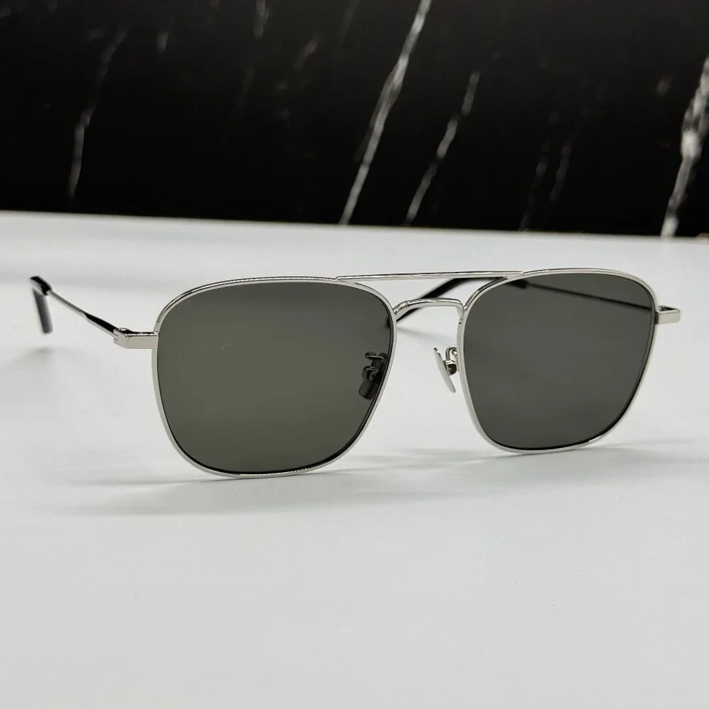NEW SAINT LAURENT SUNGLASSES SILVER UNISEX EYEWEAR SAINT LAURENT SL309 001